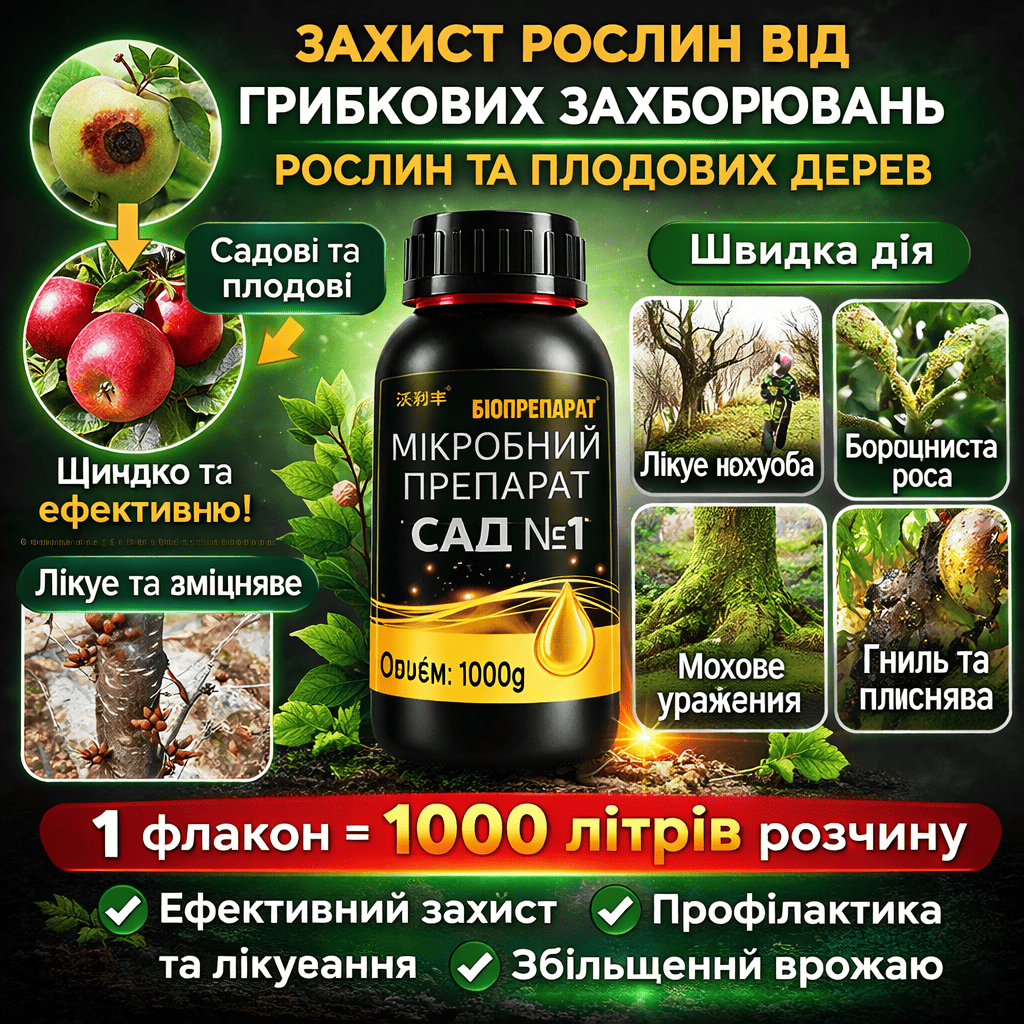 BioGarden Protect — біозасіб для захисту фруктових дерев
