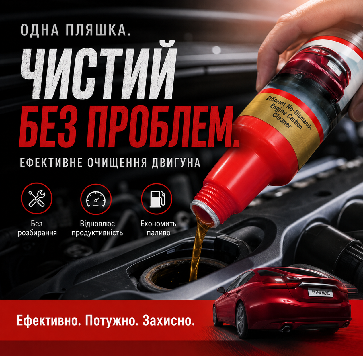 Очищувач двигуна та каталізатора