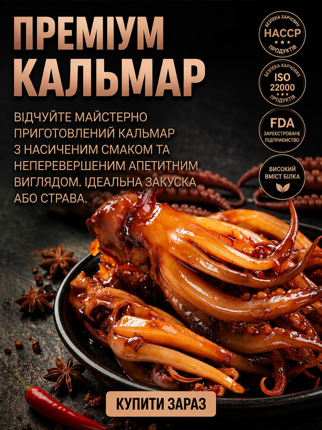 Щупальця дикого кальмара