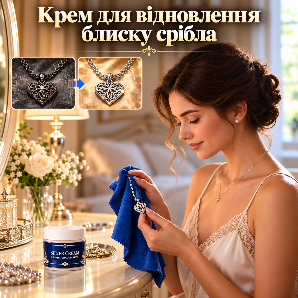 Крем для очищення та полірування срібла