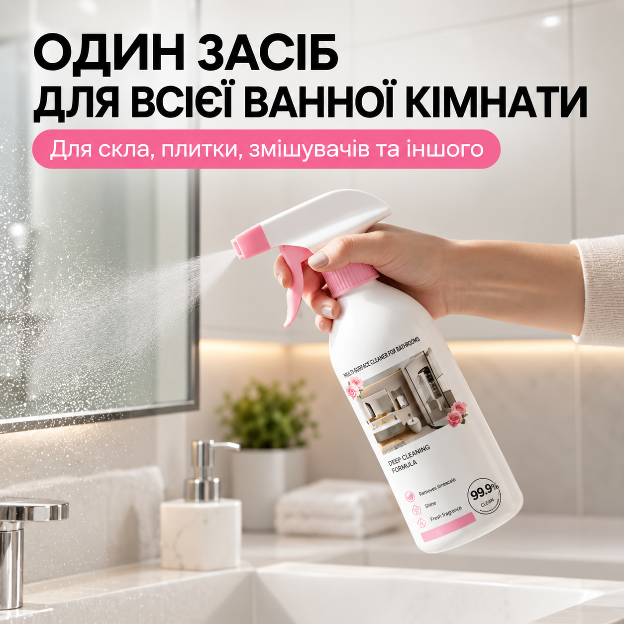 Очищувальний спрей для ванної кімнати